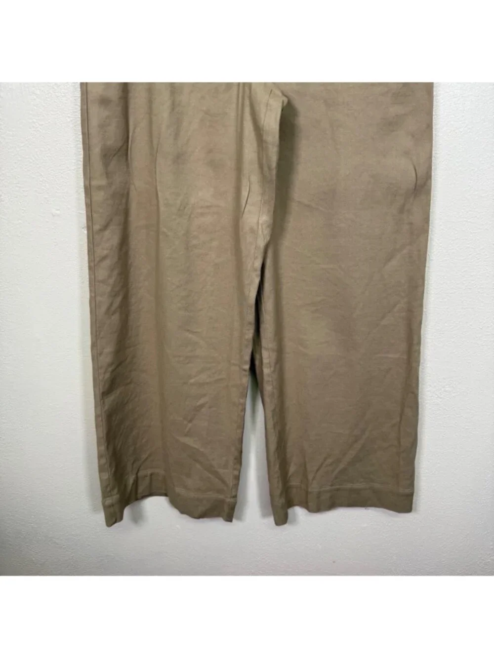 Everlane The Wide-Leg Pant in Stretch Linen Trench Coat Khaki Trousers Size 4